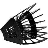 Лоток для бумаг веерный Стамм "Эконом", 7-ми секционный, черный