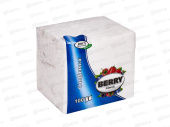 САЛФЕТКИ BERRY 100 ЛИСТОВЫЕ БЕЛЫЕ 