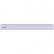 Линейка 20см Стамм, пластиковая, прозрачная тонированная