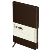   Ежедневник недатированный, А5, 136л., мягкий переплет, кожзам, BG "Vienna. Dark brown", темно-коричневый, цветной срез