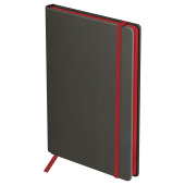  Ежедневник недатированный, А5, 136л., твердый переплет, кожзам, BG "Contrast. Graphite", темно-серый, цветной срез, на резинке