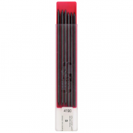 Грифели для цанговых карандашей Koh-I-Noor "Gioconda", B, 2мм, 12шт, пластик. пенал