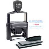   Датер самонаборный Trodat, металл, 4стр., 4мм, 2 кассы (126394)