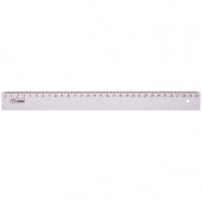 Линейка 30см Стамм, пластиковая, прозрачная бесцветная