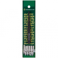 Перья каллиграфические Greenwich Line, круглые, 6шт. с держателем, в пакете