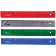 Линейка 20см Стамм, пластиковая, классические цвета, ассорти