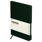   Ежедневник недатированный, А5, 136л., мягкий переплет, кожзам, BG "Vienna. Dark green", темно-зеленый, цветной срез