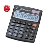 Калькулятор настольный Citizen SDC-812BN, 12 разрядов, двойное питание, 102*124*25мм, черный