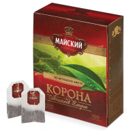 Чай Майский "Корона Российской Империи", черный, 100 пакетиков по 2г