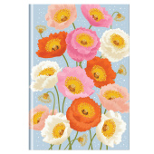   Ежедневник недатированный А5, 136л., 7БЦ, BG "Маковое настроение", soft-touch ламинация, тиснение фольгой