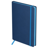 Ежедневник недатированный, А5, 136л., твердый переплет, кожзам, BG "Contrast. Blue gray", синий, цветной срез, на резинке АКЦИЯ!