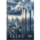   Тетрадь 100л., А4 клетка на гребне BG "Небоскреб", глянцевая ламинация, твердая обложка