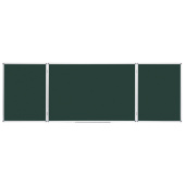   Доска магнитно-меловая OfficeSpace, трехсекционная, линия/клетка, 300*100/100*75*2, алюминиевая рамка