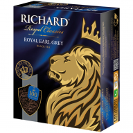 Чай Richard "Royal Earl Grey", черный, 100 пакетиков по 2г
