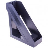 Лоток для бумаг вертикальный СТАММ "Базис", черный, ширина 100мм