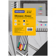 Обложка А3 OfficeSpace "Кожа" 230г/кв.м, черный картон, 100л.