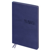   Ежедневник недатированный, А6+, 136л., мягкий переплет, кожзам, BG "Waltz. Blue", цветной срез