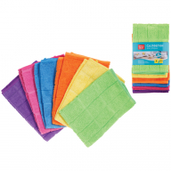 Салфетки для уборки OfficeClean "Универсальные", набор 6 шт., микрофибра, 40*40см, квадратное тиснение