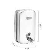 Диспенсер для жидкого мыла OfficeClean Professional, наливной, механический, нержавеющая сталь, 1л