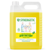 Средство для мытья посуды, фруктов, игрушек Synergetic "Лимон", антибакт., концентрат, канистра, 5л