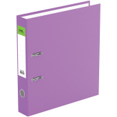   Папка-регистратор СТАММ "Стандарт", 50мм, бумвинил, с карманом на корешке, сиреневая