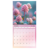 Календарь настенный перекидной на скрепке, 230*230 мм 12л. BG "Цветы", 2026г.