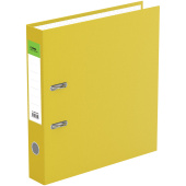   Папка-регистратор СТАММ "Стандарт", 50мм, бумвинил, с карманом на корешке, желтая