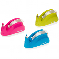 Диспенсер настольный Berlingo "Fluent" для канцелярской клейкой ленты, ассорти