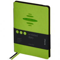 Ежедневник недатир. A5, 136л., кожзам, Berlingo "Color Zone", черн. срез, с резинкой, салатовый