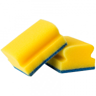 Губки для посуды OfficeClean, поролон с абразивным слоем, профильные, 96*64*42мм, 2шт.