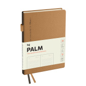   Ежедневник недатированный, А6, 136л., твердый переплет, кожзам, BG "Palm. Coffee", кофейный