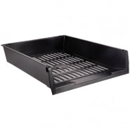 Лоток для бумаг горизонтальный СТАММ "Респект", сетчатый, черный