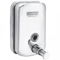 Диспенсер для жидкого мыла OfficeClean Professional, наливной, механический, нержавеющая сталь, 0,5л