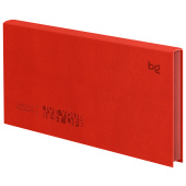   Еженедельник недатированный, 64л., мягкий переплет, кожзам, BG "Waltz.Scarlet red", цветной срез