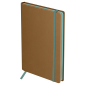   Ежедневник недатированный, А5, 136л., твердый переплет, кожзам, BG "Contrast. Taupe", горчичный, цветной срез, на резинке