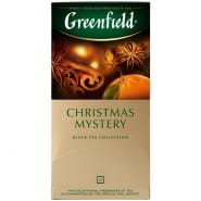 Чай Greenfield "Christmas Mystery", черный с пряностями, 25 фольг. пакетиков по 1,5г
