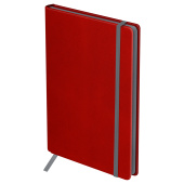   Ежедневник недатированный, А5, 136л., твердый переплет, кожзам, BG "Contrast. Berry", красный, цветной срез, на резинке