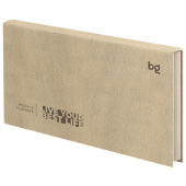   Еженедельник недатированный, 64л., мягкий переплет, кожзам, BG "Waltz.Beige metallic", цветной срез