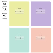 Тетрадь 12л., косая линия