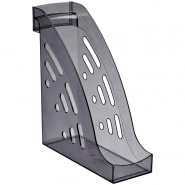 Лоток для бумаг вертикальный Стамм "Торнадо", тонированный серый