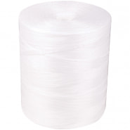 Нить полипропиленовая, шир. ~5мм, 1000текс, 5000м, 5кг, белая, бобина