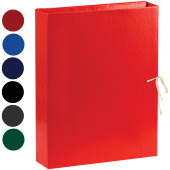 Папка архивная с жесткими клапанами OfficeSpace, покрытие БВ, с 4 завязками, ширина корешка  50мм, ассорти