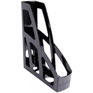 Лоток для бумаг вертикальный Стамм "Лидер", черный