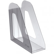 Лоток для бумаг вертикальный Стамм "Фаворит", тонированный серый