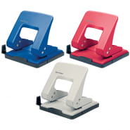 Дырокол Berlingo "Universal" 30л., металлический, ассорти, с линейкой