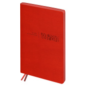   Ежедневник недатированный, А6+, 136л., мягкий переплет, кожзам, BG "Waltz. Scarlet red", цветной срез