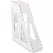 Лоток для бумаг вертикальный СТАММ "Актив", прозрачный, ширина 70мм