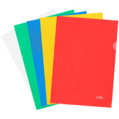 Папка-уголок СТАММ А4, 180мкм, пластик, прозрачная