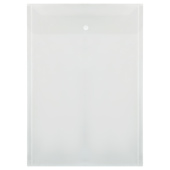   Папка-конверт на кнопке OfficeSpace А4, 180мкм, вертикальная, прозрачная