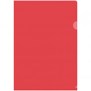 Папка-уголок OfficeSpace, А4, 150мкм, прозрачная красная